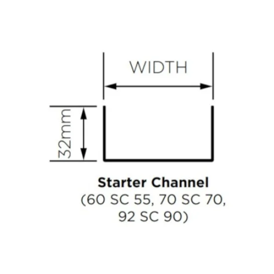 British Gypsum Gypframe Shaftwall 70 SC 70 Starter Channel 4.2 m (pack of  10)